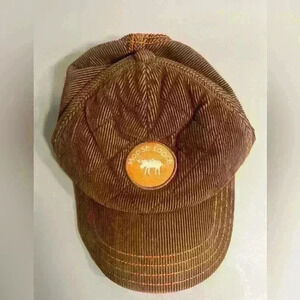 Vintage 100% cotton stretch corduroy toddler ball cap lined embroidered boy